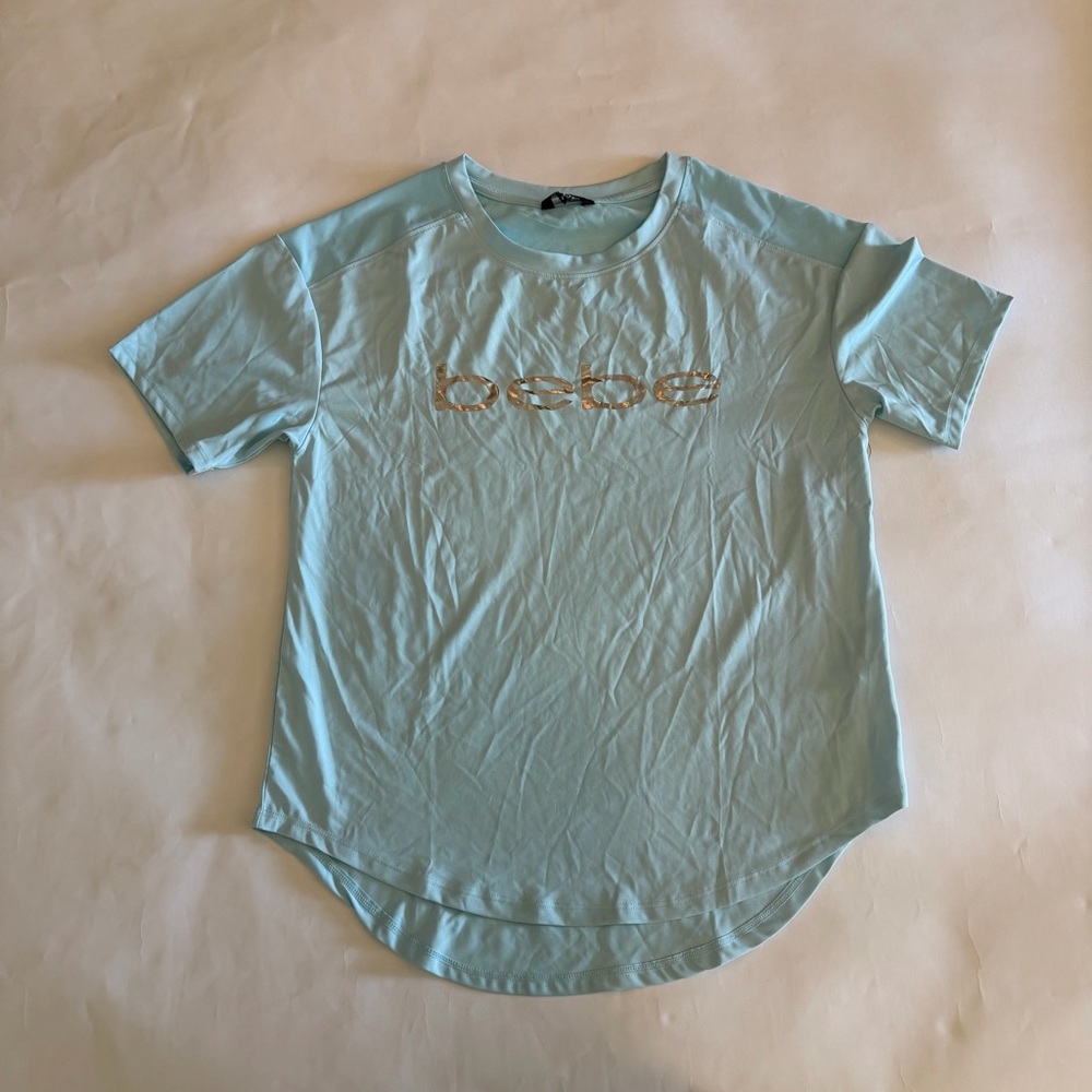Bebe Sport Sky Blue Tee with Subtle Logo